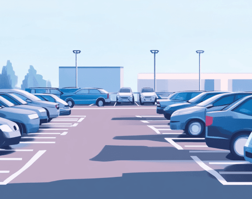 Illustration of cars parked in a carpark