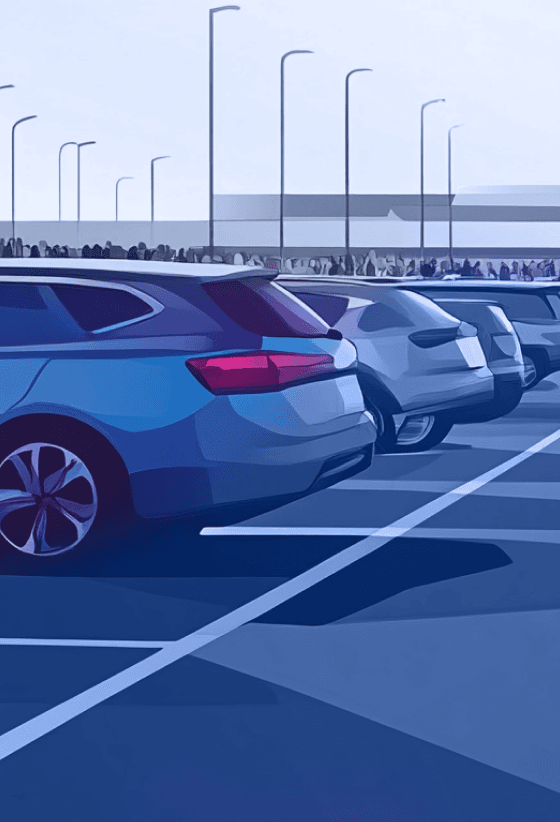 Illustration of cars in a carpark