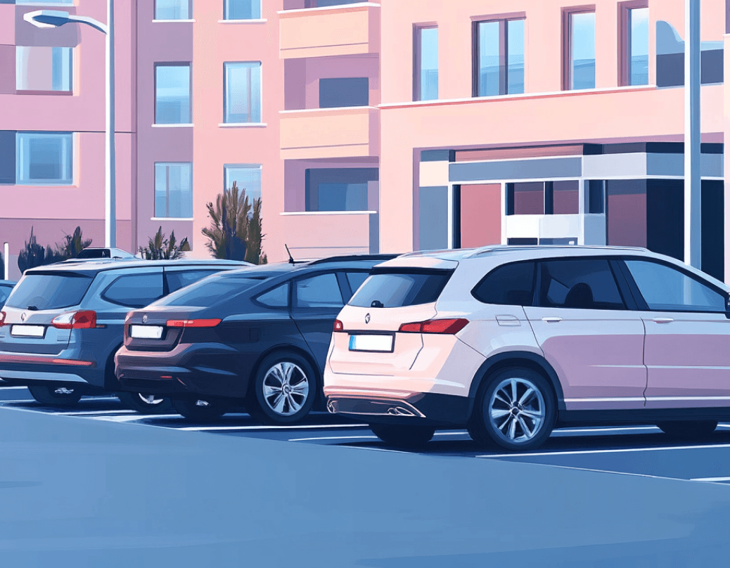 Illustration of cars in a carpark