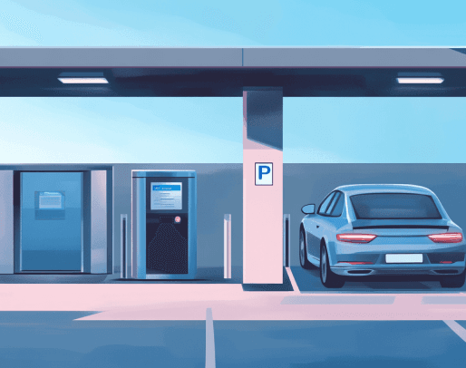 Illustration of a car park