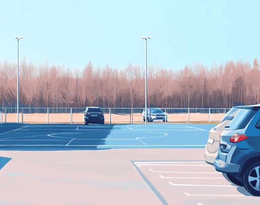 Cars parked in a carpark