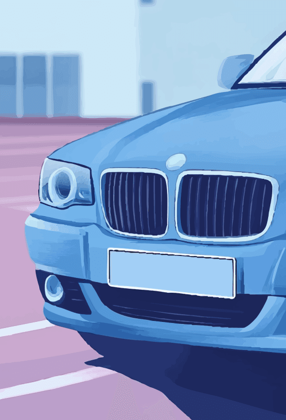 Illustration of a car number plate