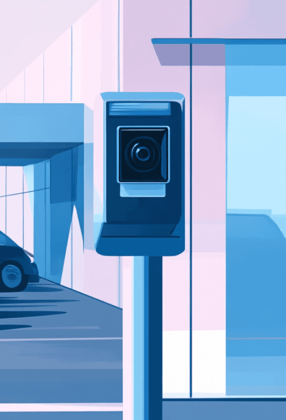 illustration of a parking camera