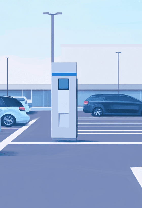 Illustration of a parking machine