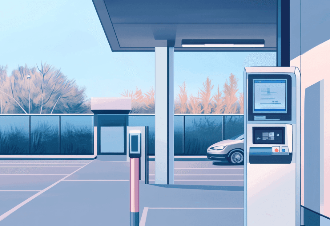 Illustration of a parking machine