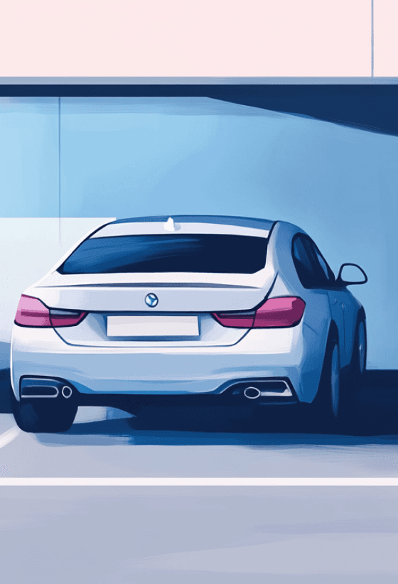 illustration of a car in a parking space